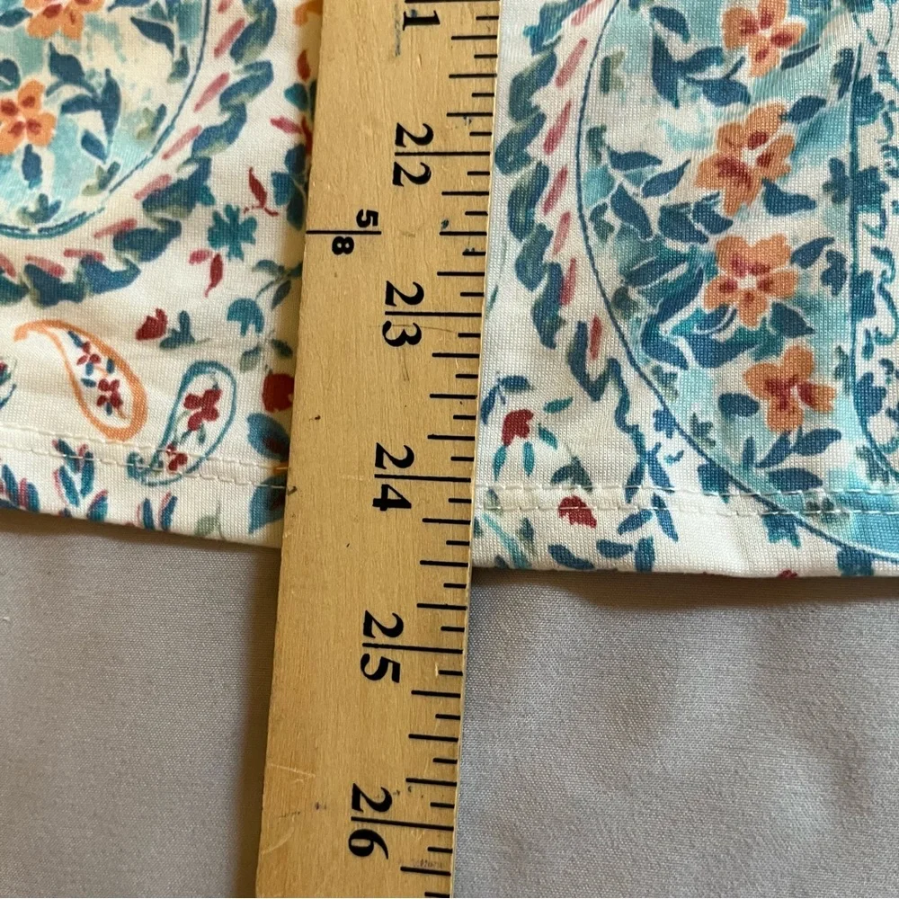 Flora by Floral Nikrooz Short Pajama Set Paisley Floral XL NWT - Picture 8 of 9